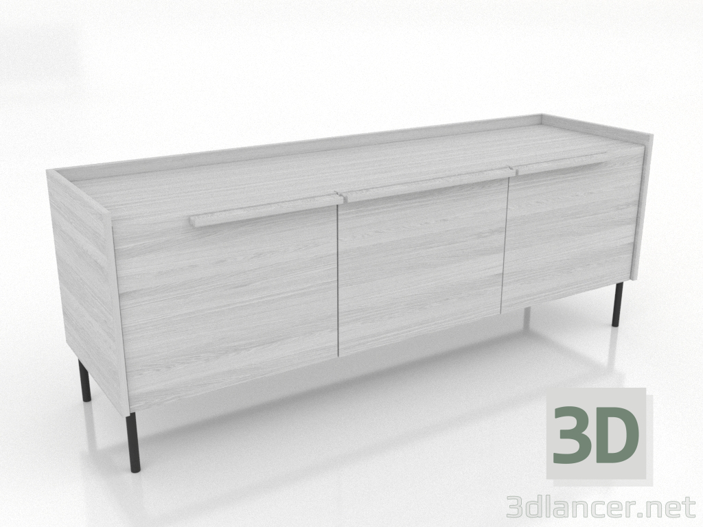 Modelo 3d Móvel de TV 2 1500 mm (branco RAL 9010) - preview Modelo 3d Móvel de TV 2 1500 mm (branco RAL 9010) - preview