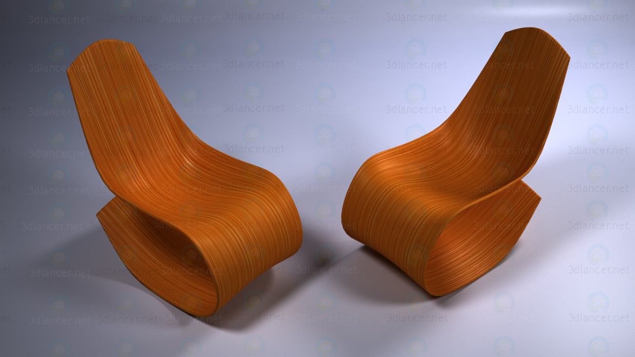 3d кресло-качалка модель купить - ракурс