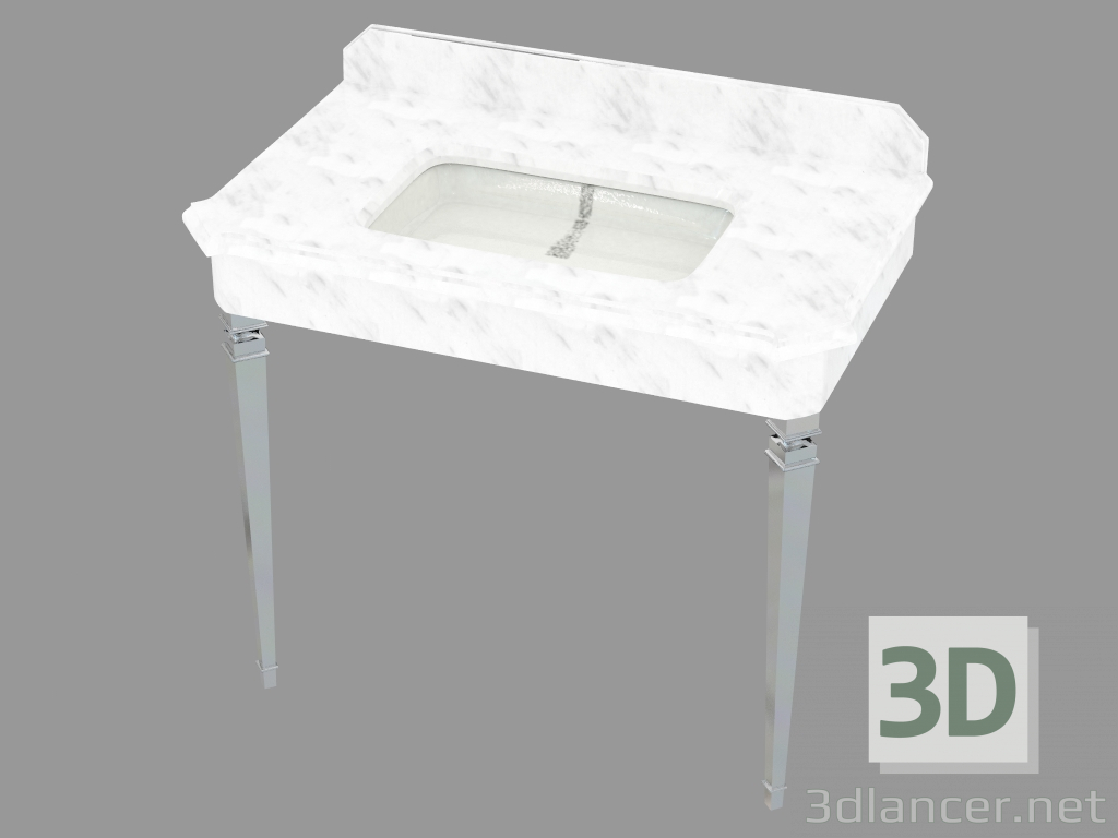 3D modeli tezgah Epoque ile lavabonun altında Konsol - önizleme