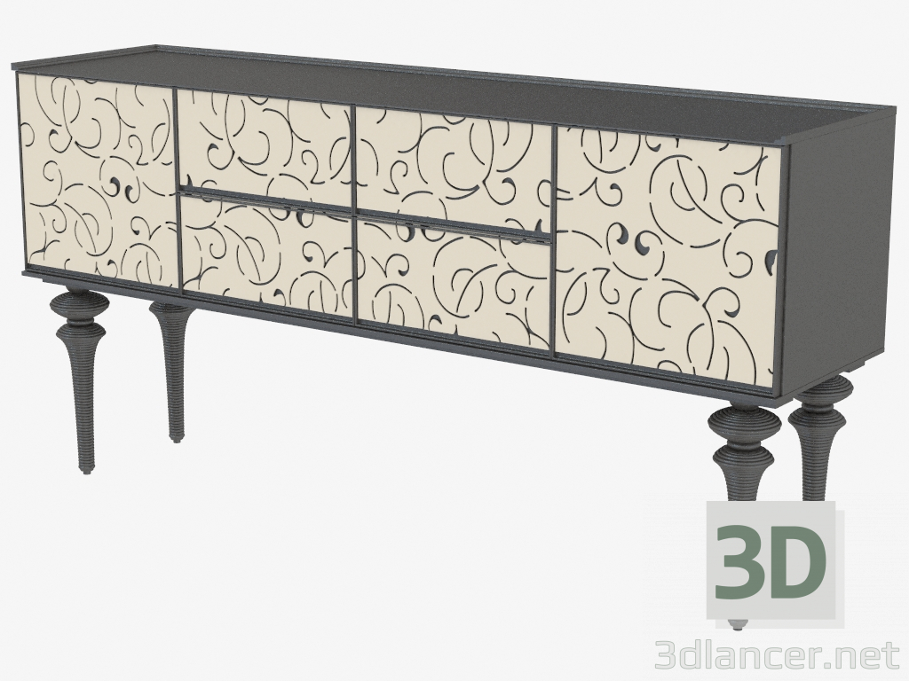 3d model Drawer with decorative pattern - preview