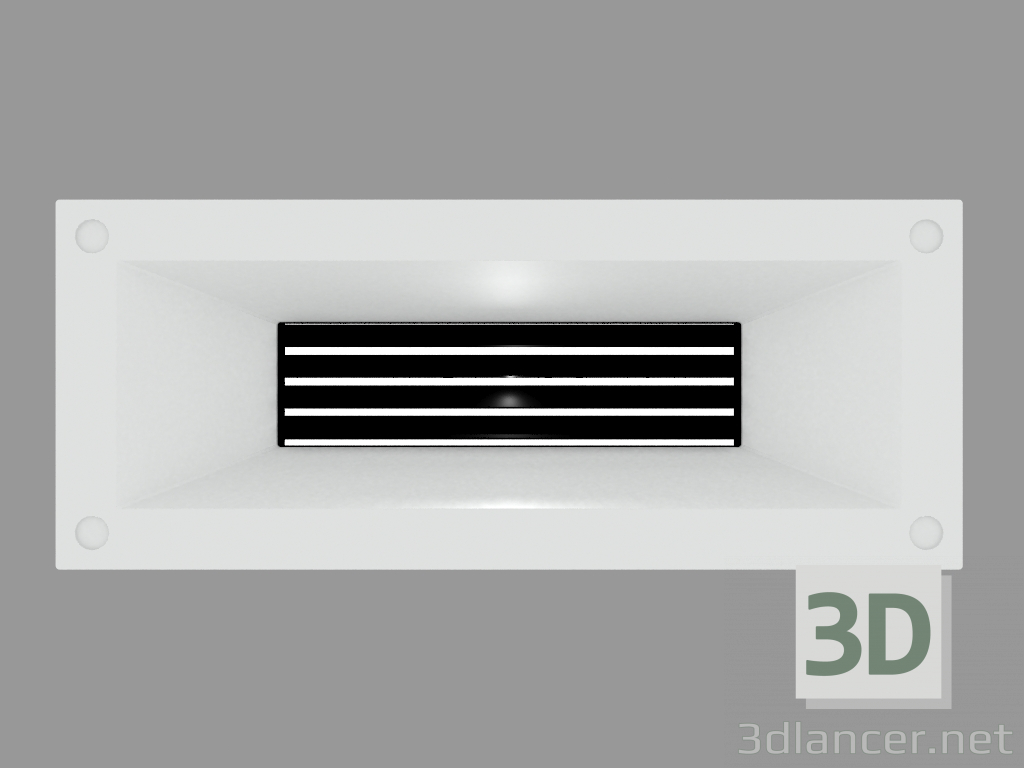 3D modeli Gömme duvar lambası IZGARA ILE YATAY YATAY - önizleme