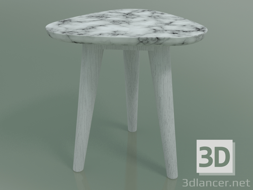modello 3D Tavolino di servizio (241, marmo, bianco) - anteprima