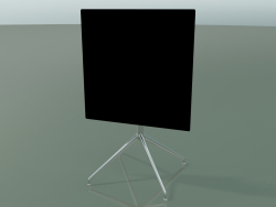 Quadratischer Tisch 5741 (H 72,5 - 69 x 69 cm, gefaltet, schwarz, LU1)