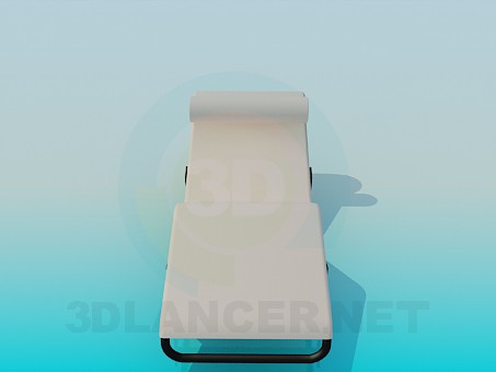 3d model Sunbed with headrest - preview 3d model Sunbed with headrest - preview