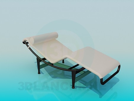 3d model Sunbed with headrest - preview 3d model Sunbed with headrest - preview