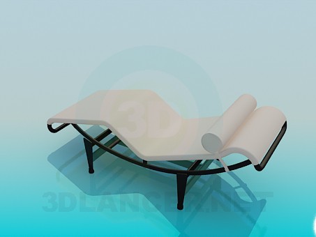 3d model Sunbed with headrest - preview 3d model Sunbed with headrest - preview