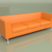 modèle 3D Canapé Evolution 3 places (Cuir Orange) - preview