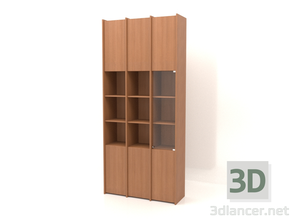 modello 3D Scaffalatura modulare ST 07 (1152х409х2600, rosso legno) - anteprima