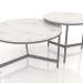modello 3D Set di 2 tavolini Fabio (ceramica bianca) - anteprima