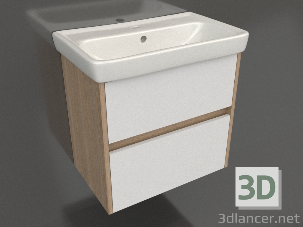 3d model Armario colgante 60 cm (SIT0106DB) - vista previa