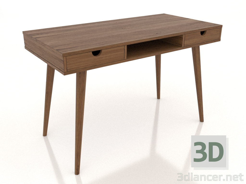 modello 3D Scrivania 1200x600 mm (noce chiaro) - anteprima