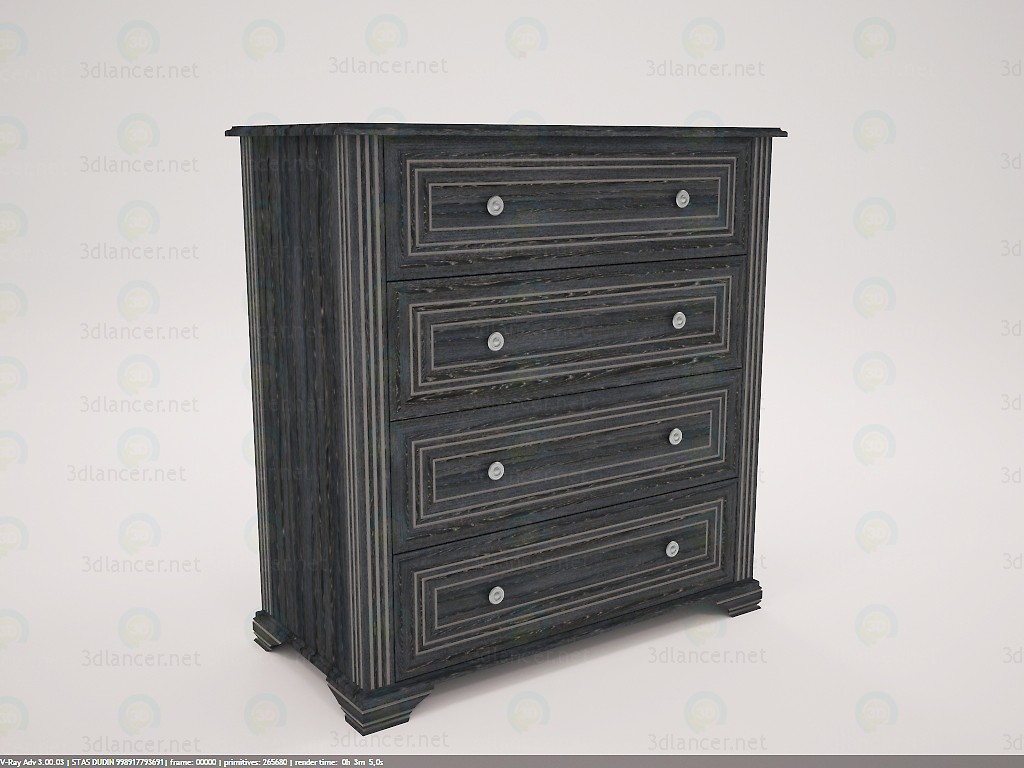 Cajonera NightKOM4S90 3D modelo Compro - render Cajonera NightKOM4S90 3D modelo Compro - render