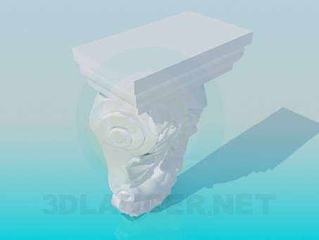 3d model Element of the cornice - preview 3d model Element of the cornice - preview