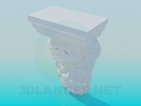 3d model Element of the cornice - preview 3d model Element of the cornice - preview