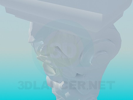 3d model Element of the cornice - preview 3d model Element of the cornice - preview