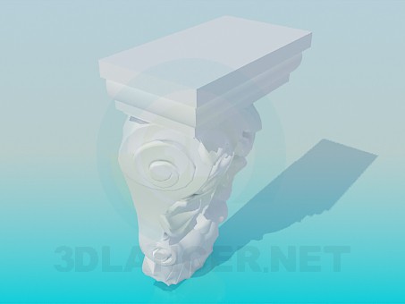 3d model Element of the cornice - preview 3d model Element of the cornice - preview