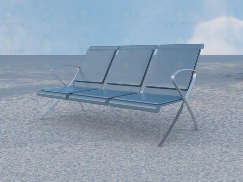 3d model Simple bench - preview
