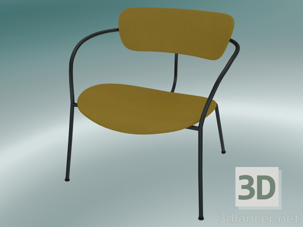 modello 3D Chair Pavilion (AV11, H 70cm, 65x69cm, Velvet 6 Dandelion) - anteprima