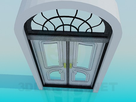 3d model Front double door - preview 3d model Front double door - preview