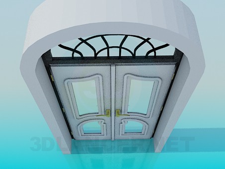 3d model Front double door - preview 3d model Front double door - preview