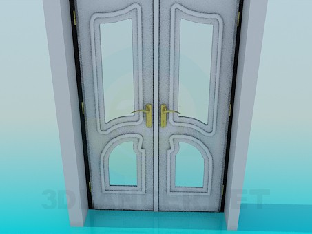 3d model Front double door - preview 3d model Front double door - preview