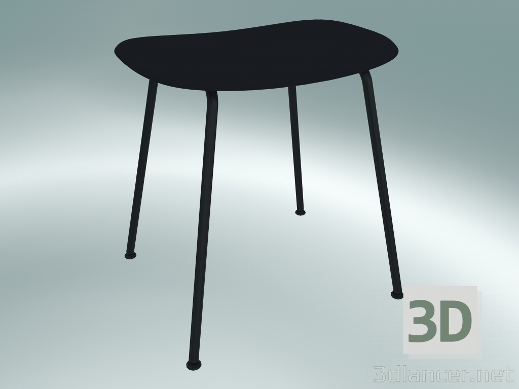 3D modeli Fiber tüp tabure (Siyah) - önizleme