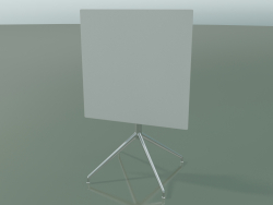 Стол квадратный 5741 (H 72,5 - 69x69 cm, сложенный, White, LU1)