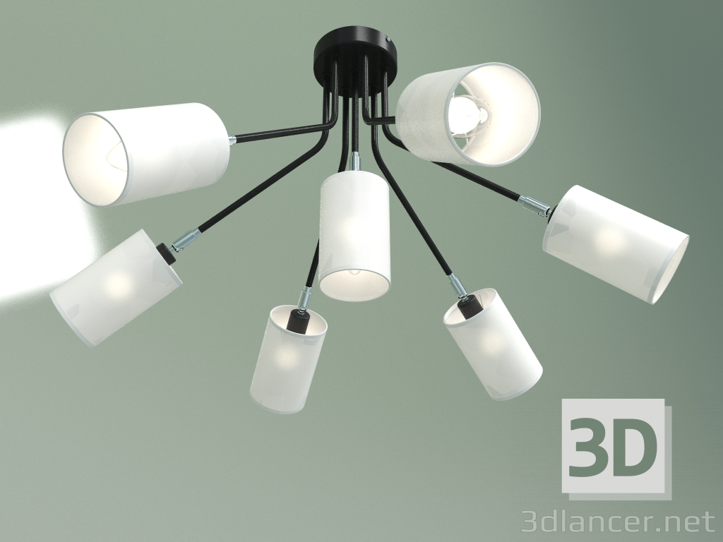 3d model Hanging chandelier 70072-7 (white) - preview