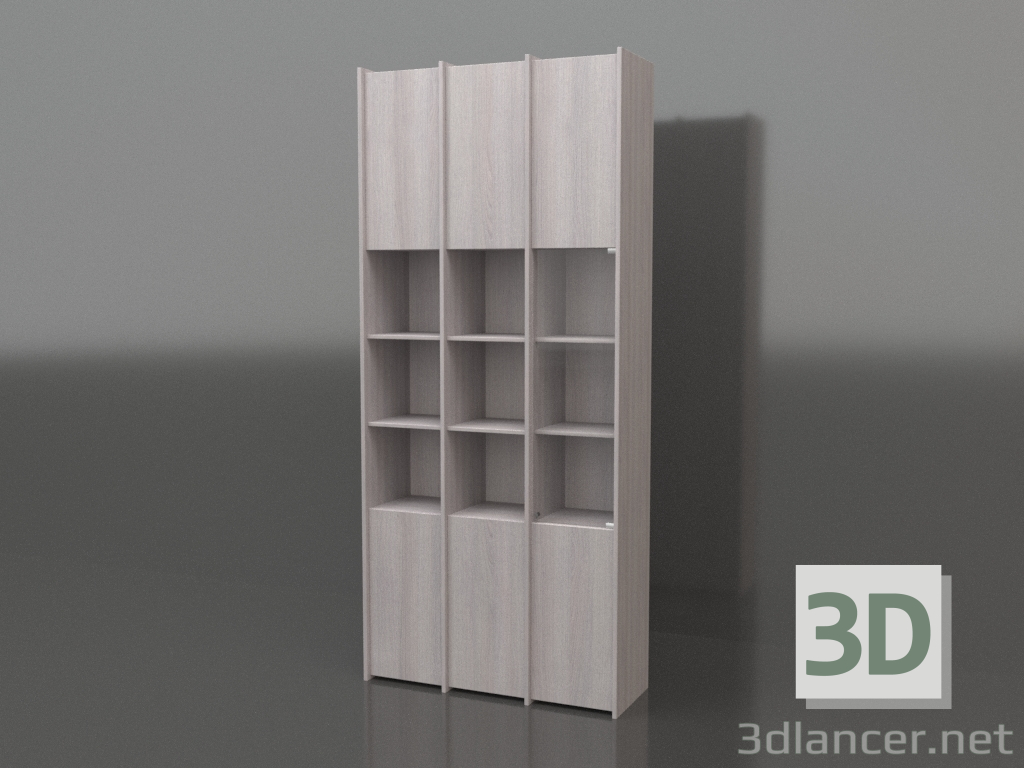 modello 3D Scaffalatura modulare ST 07 (1152х409х2600, legno chiaro) - anteprima