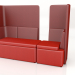 3d model Modular sofa Kaiva High KAV4L+KAV1 - preview