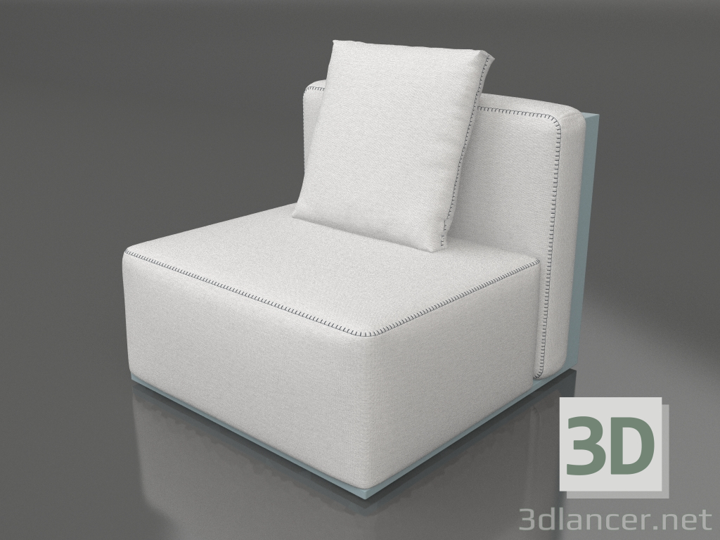3D Modell Sofamodul, Abschnitt 3 (Blaugrau) - Vorschau