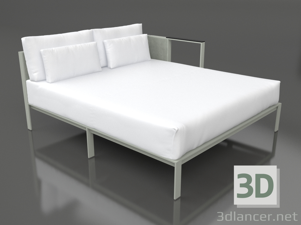 3D Modell Sofamodul XL, Teil 2 links (Zementgrau) - Vorschau