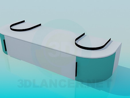 3d model Bedside table for a bathroom - preview 3d model Bedside table for a bathroom - preview