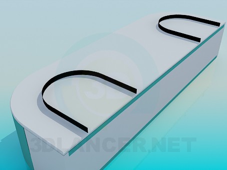 3d model Bedside table for a bathroom - preview 3d model Bedside table for a bathroom - preview