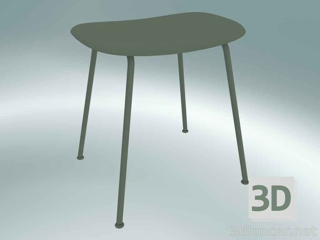 3D modeli Fiber tüp tabure (Tozlu Yeşil) - önizleme