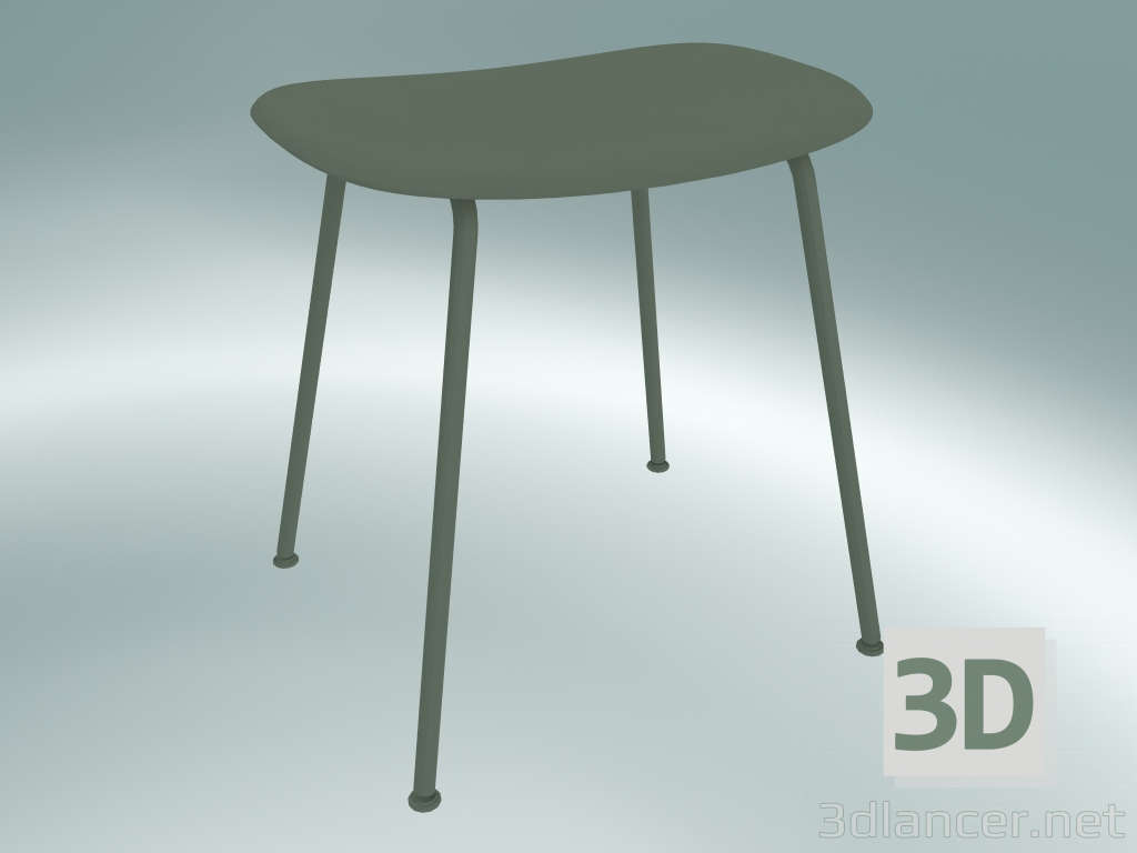 modèle 3D Tabouret en tube de fibre (Vert poussiéreux) - preview