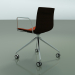 3d model Chair 0333 (4 castors, with armrests, LU1, with front trim, wenge) - preview