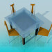 modèle 3D Table et chaises dans le style art nouveau - preview