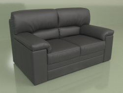Ella sofa 2-seater (Black leather)