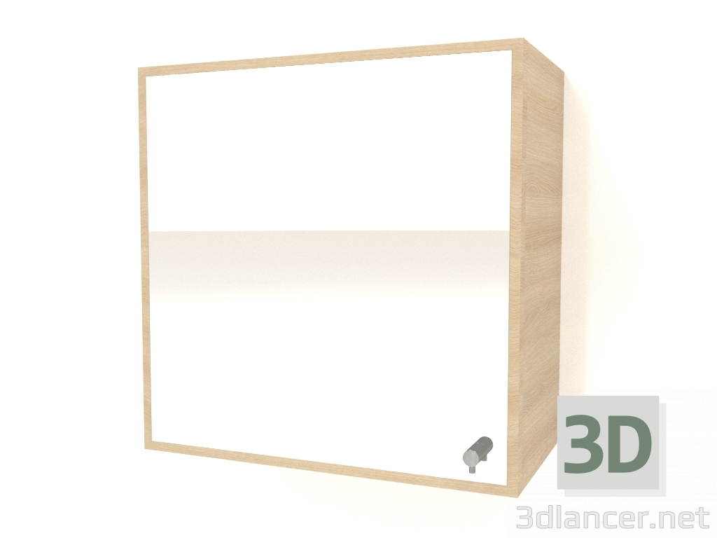 3D Modell Spiegel mit Schublade ZL 09 (400x200x400, Holz weiß) - Vorschau