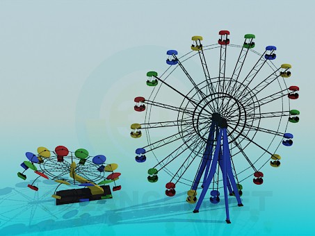 3d model Attractions - preview 3d model Attractions - preview