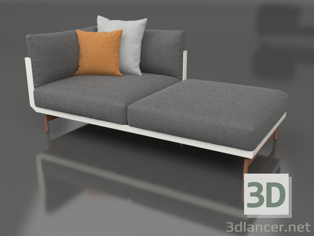 modèle 3D Module canapé, section 2 droite (Gris agate) - preview