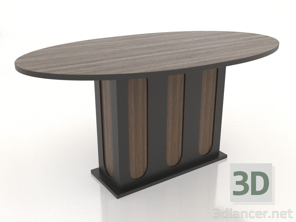 3d model Mesa de comedor OVAL 1600x900 mm (nogal fresno aclarado) - vista previa