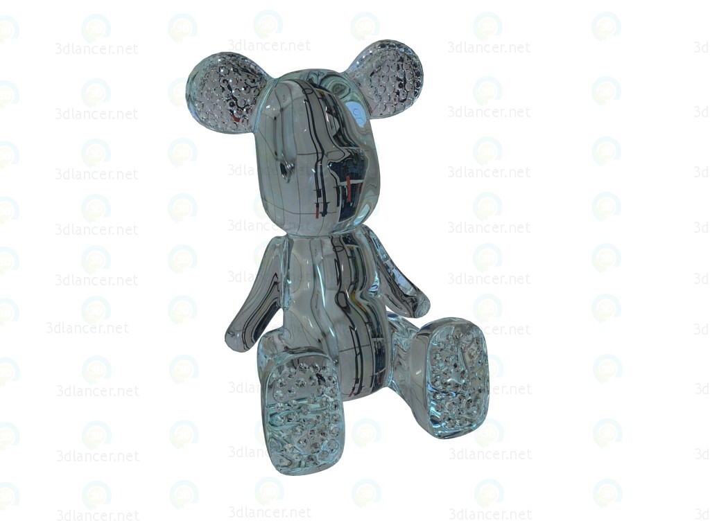 Modelo 3d Urso de Funky porquinho cristal Sit - preview