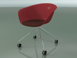 Chair 4227 (4 castors, with seat cushion, PP0003)