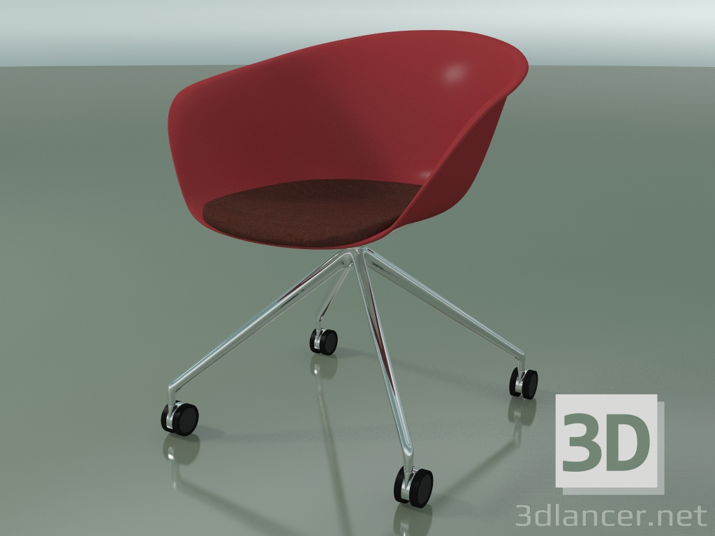 Modelo 3d Cadeira 4227 (4 rodízios, com almofada de assento, PP0003) - preview