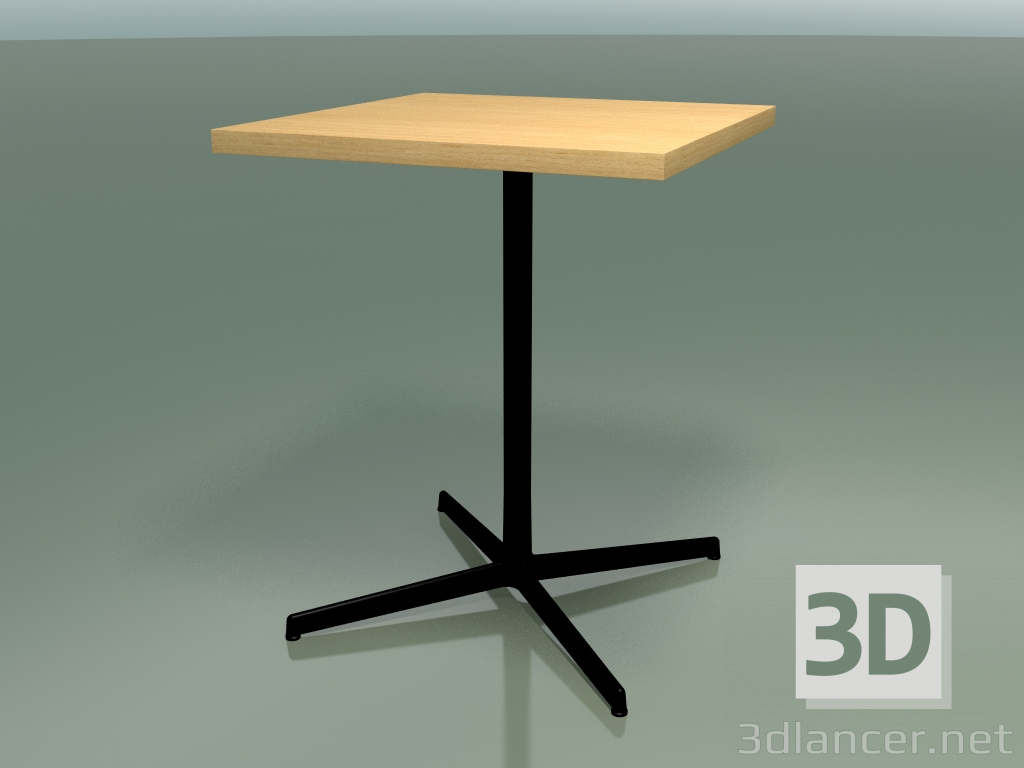 modello 3D Tavolo quadrato 5564 (H 74 - 60x60 cm, Rovere naturale, V39) - anteprima