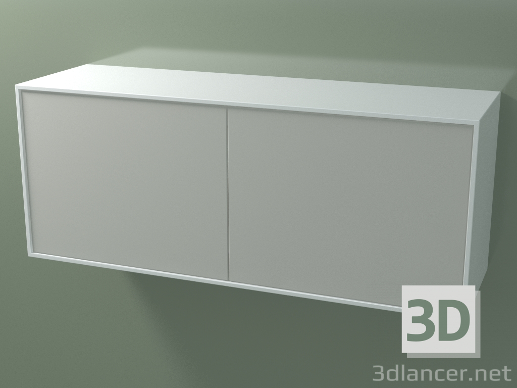 3D Modell Doppelbox (8AUEBA03, Gletscherweiß C01, HPL P02, L 120, P 36, H 48 cm) - Vorschau