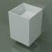 3D modeli Duvara monte lavabo (02UN13101, Glacier White C01, L 36, P 36, H 48 cm) - önizleme