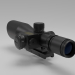 3d Optical sight 2.5-10X model buy - render
